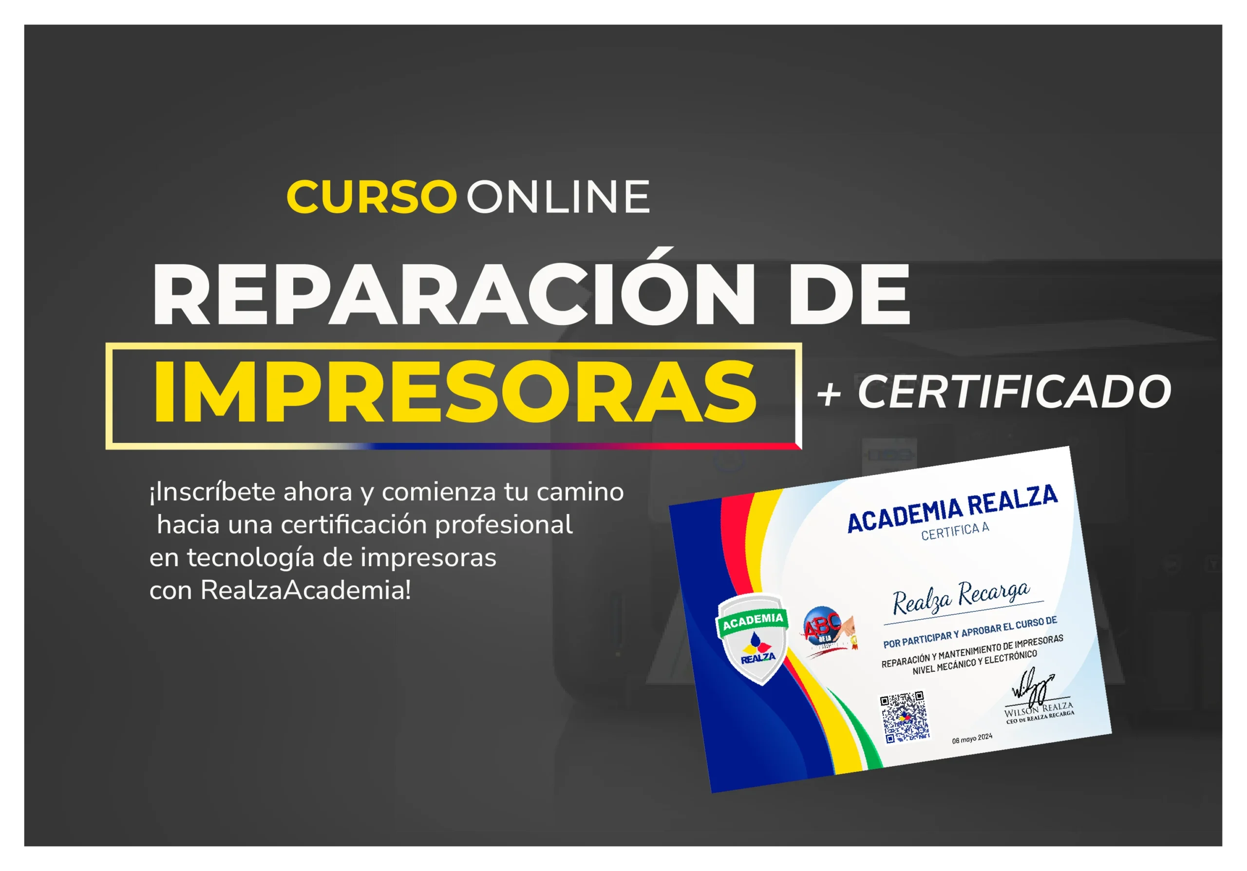 Promocion curso de reparación de impresoras
